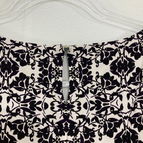 New Calvin Klein size 3X Black White Abstract Sleeveless Knit Stretch Top Office - Picture 10 of 11